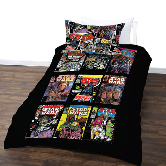 Star Wars Comics Quilt Cover Set Double