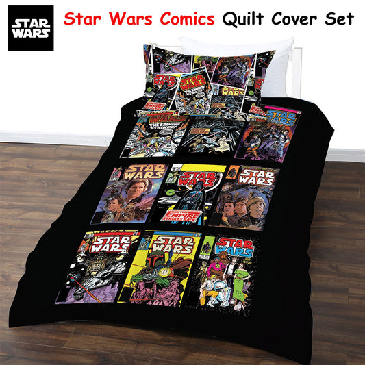 Star Wars Comics Quilt Cover Set Double