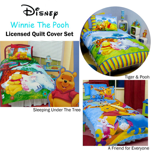 Disney Winnie The Pooh Quilt Cover Set Tiger & Pooh Single