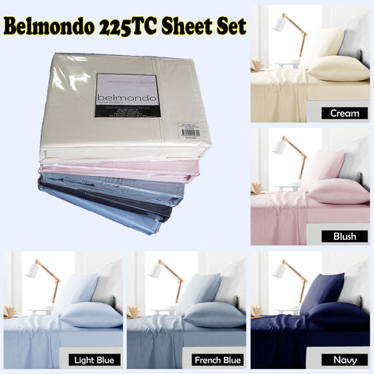 Belmondo 225TC Sheet Set French Blue - King
