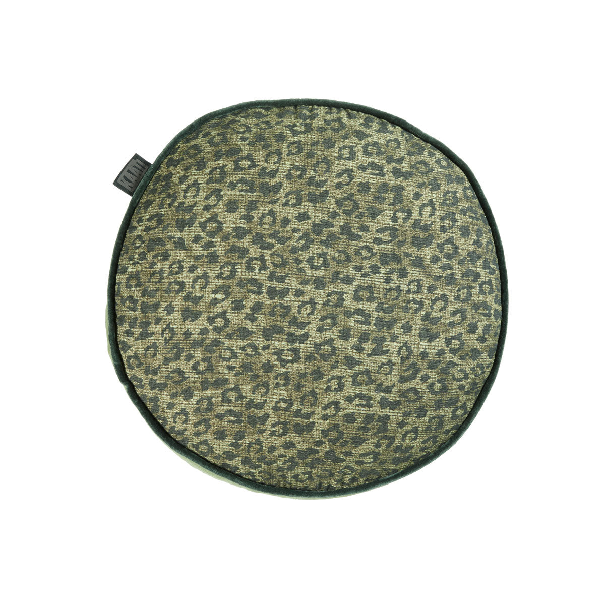 Bedding House Pardus Luxury Cotton Round Filled Cushion - Green