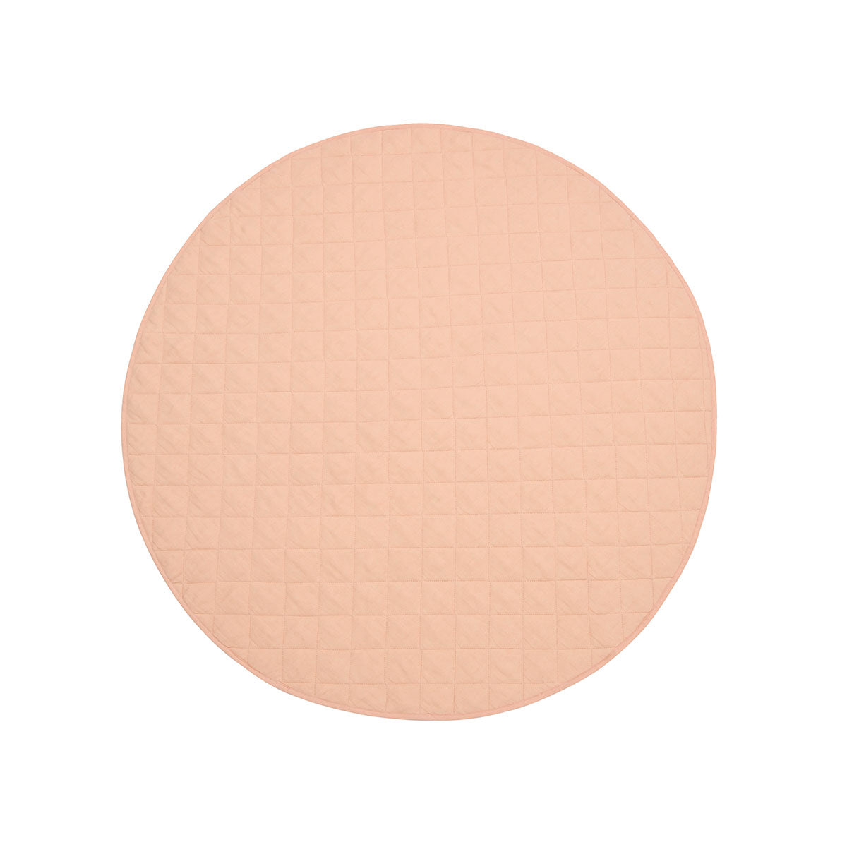 Little Gem Round Linen Cotton Baby Play Mat Peach 130cm Diameter