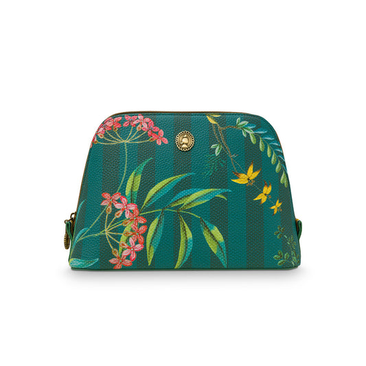 PIP Studio Fleur Grandeur Green Medium Triangle Cosmetic Bag