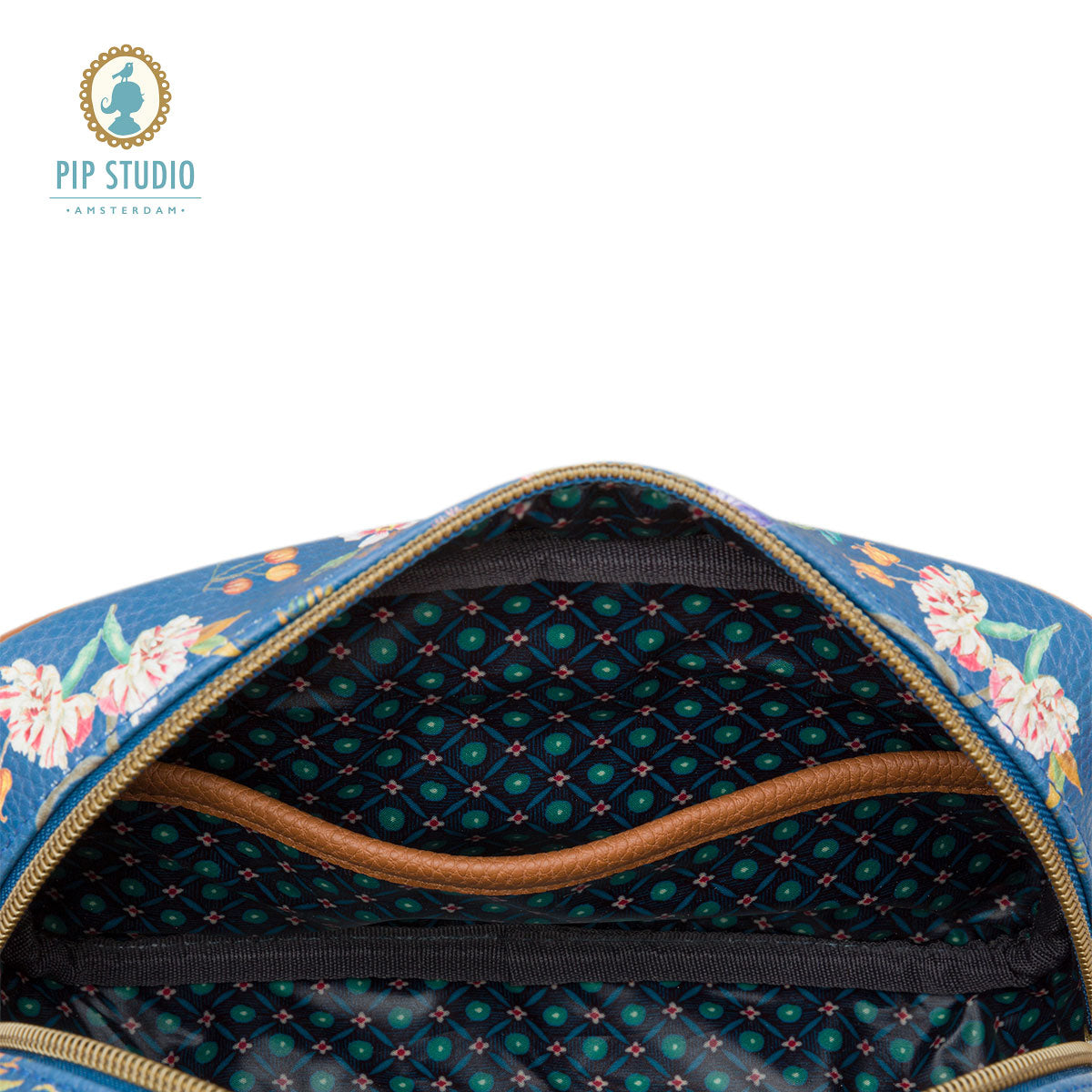 PIP Studio Petites Fleurs Dark Blue Small Square Cosmetic Bag