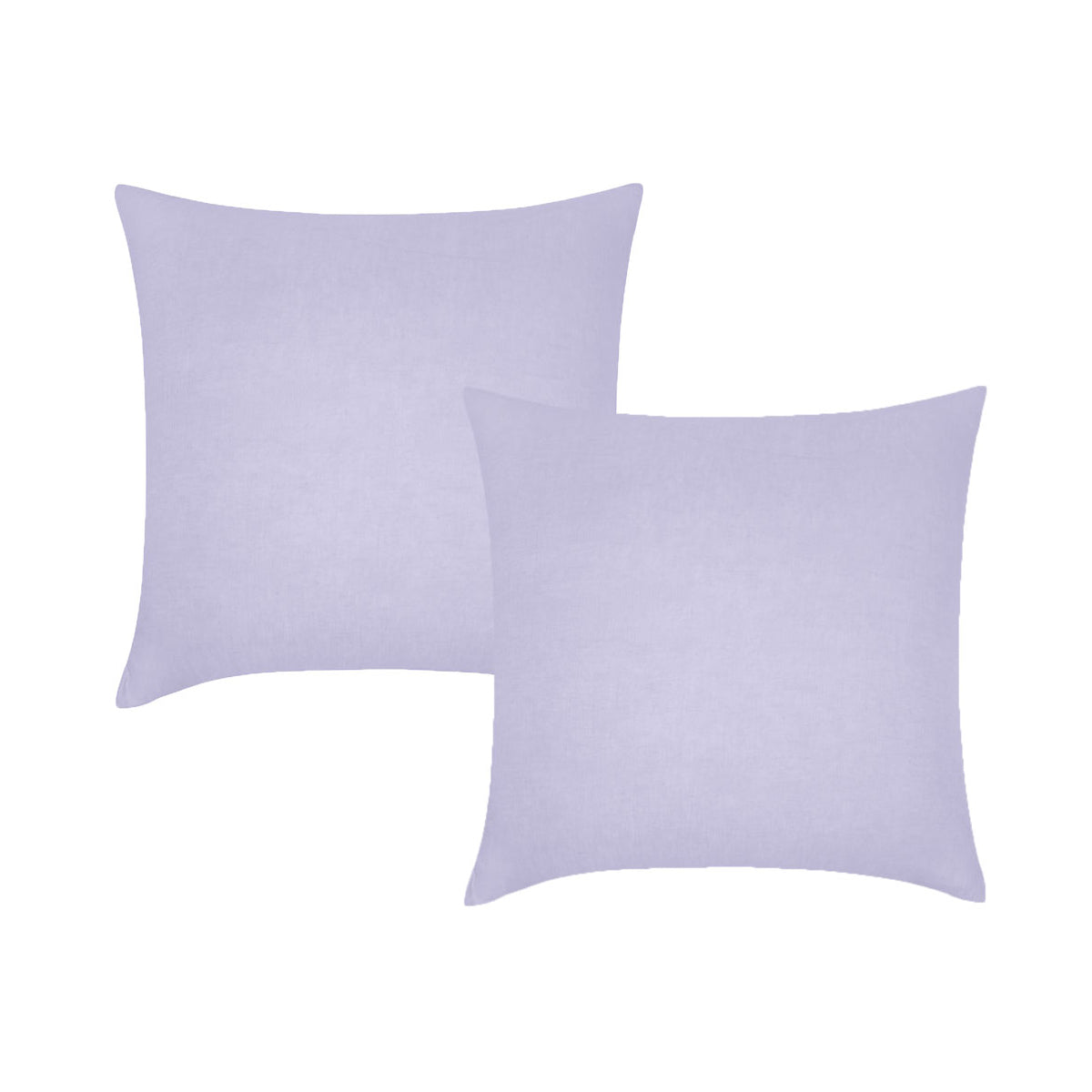 Vintage Design Homewares Pair of Lilac French Linen European Pillowcases 65 x 65cm