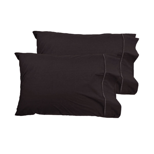 Grand Aterlier Pair of Queen Sized Pillowcases - Walnut