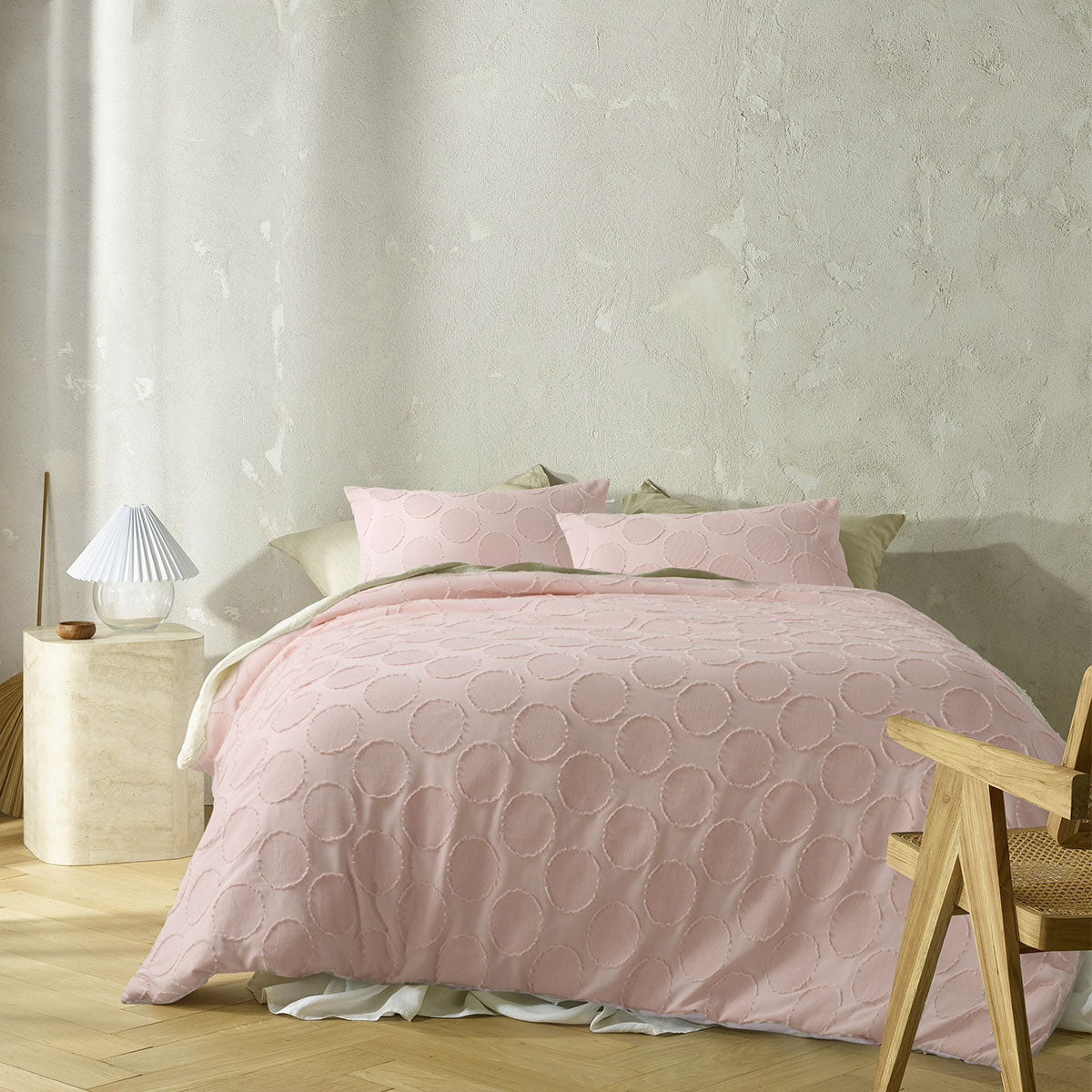 Accessorize Orion Blush Cotton Quilt Cover Set King