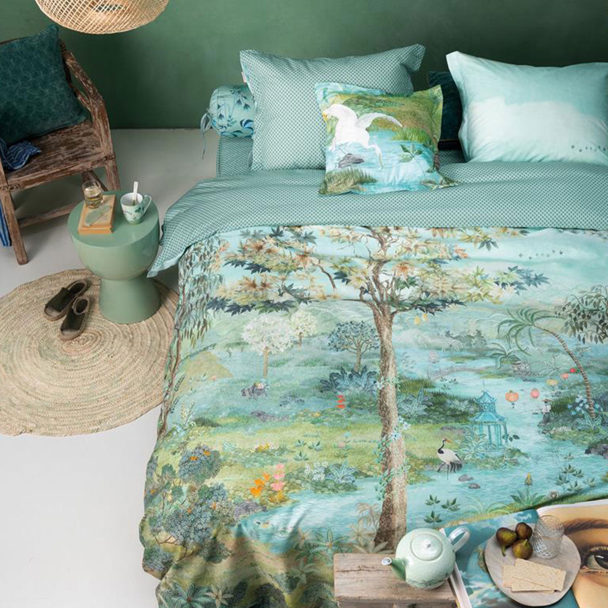 PIP Studio Pip Paradise Green Quilt Cover Set Super King