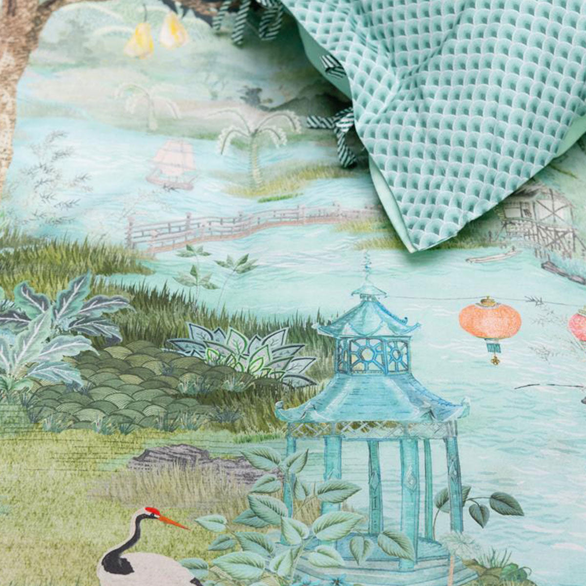 PIP Studio Pip Paradise Green Quilt Cover Set Super King