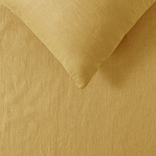 Vintage Design Homewares 100% Linen Ochre Sheet Set Single