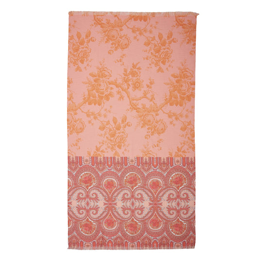 Oilily Cotton Digital Print Large Towel Bright Rose