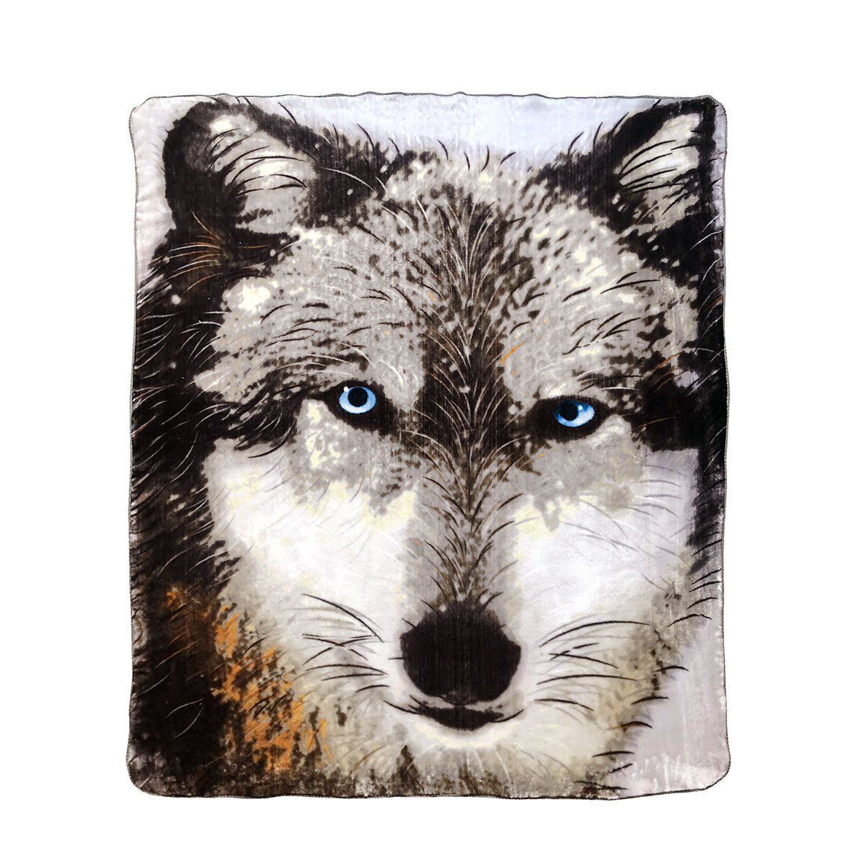 J.Elliot Home 350gsm Wolf Photo Mink Blanket