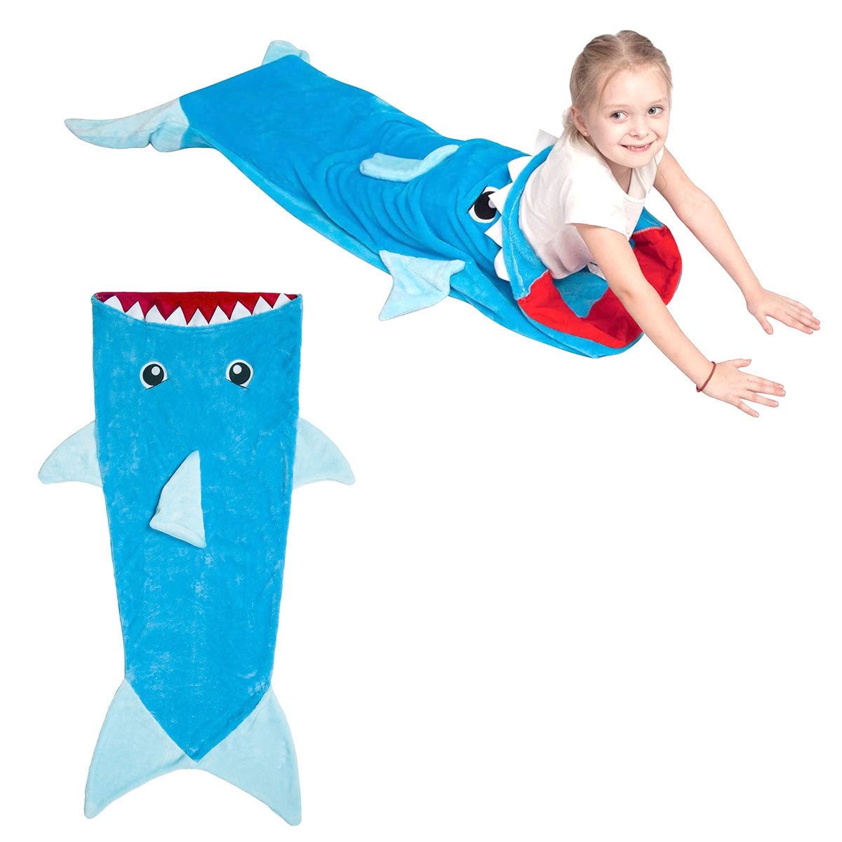 Mermaid Tail Shark Soft Blanket Throw