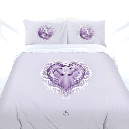 Anne Stokes White Unicorn Quilt Cover Set King