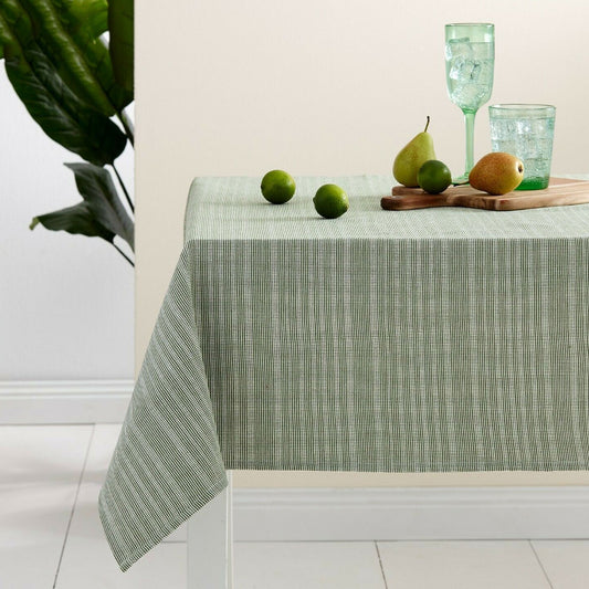 Ladelle Green Eco Cotton Rich Tablecloth 150 x 225 cm