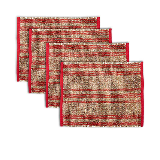 Ladelle Set of 4 Loma Woven Table Placemats Terracotta