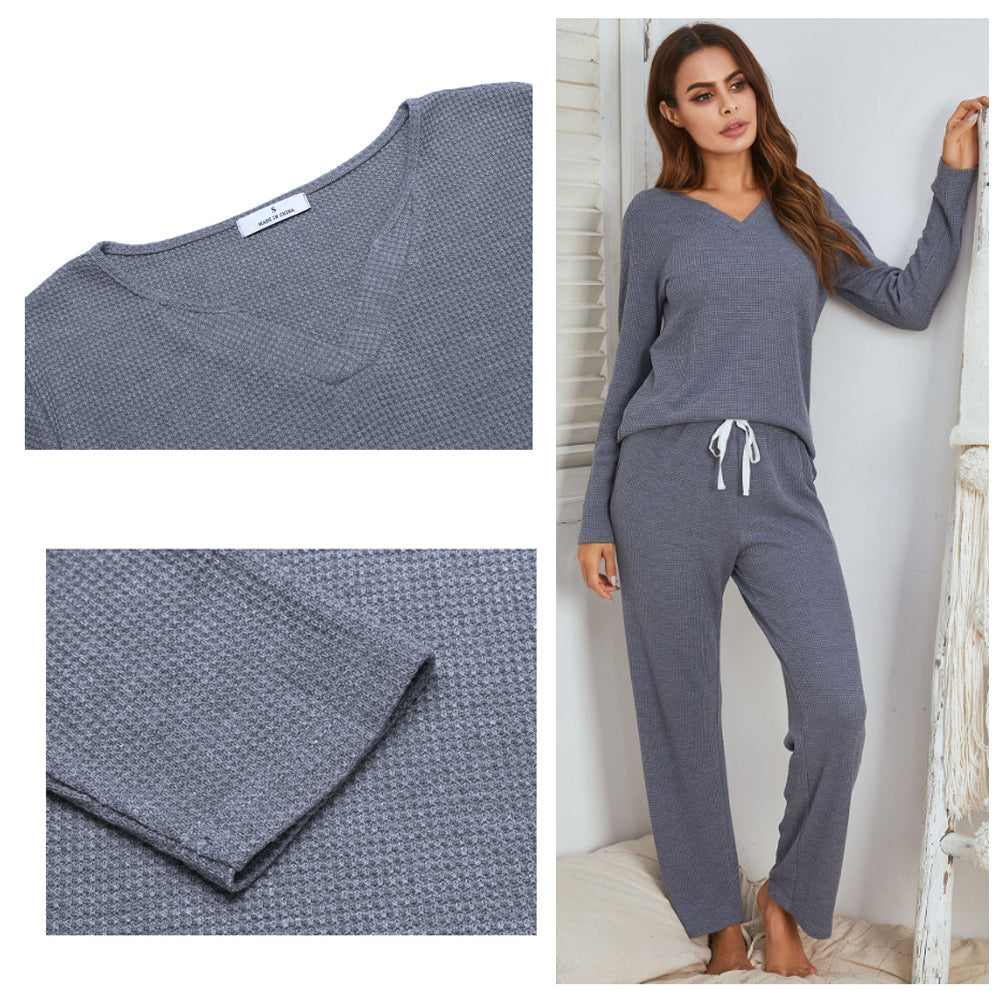 Polycotton Thicken Knit Tracksuit Set Jogger Set Lounge Wear UK Size (M Size)