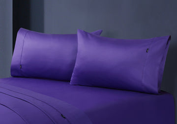 1000tc egyptian cotton pillowcase pair violet