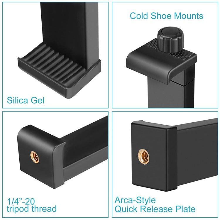 Hridz 16 to 23.5cm ABS Plastic Adjustable Holder Mount Stand for Tablet and iPad