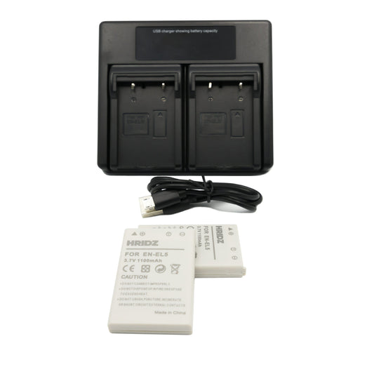 HRIDZ EN-EL5 Battery and Charger set- Charger and Battery for Nikon Coolpix
