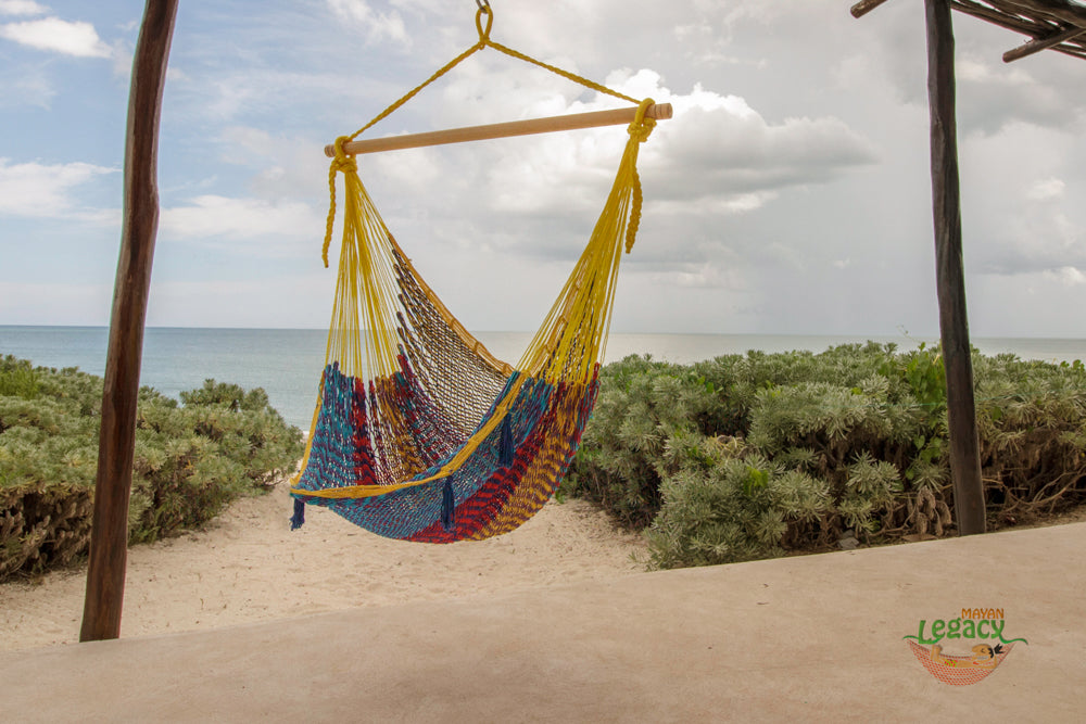 Mexican Hammock Swing Chair in Confeti