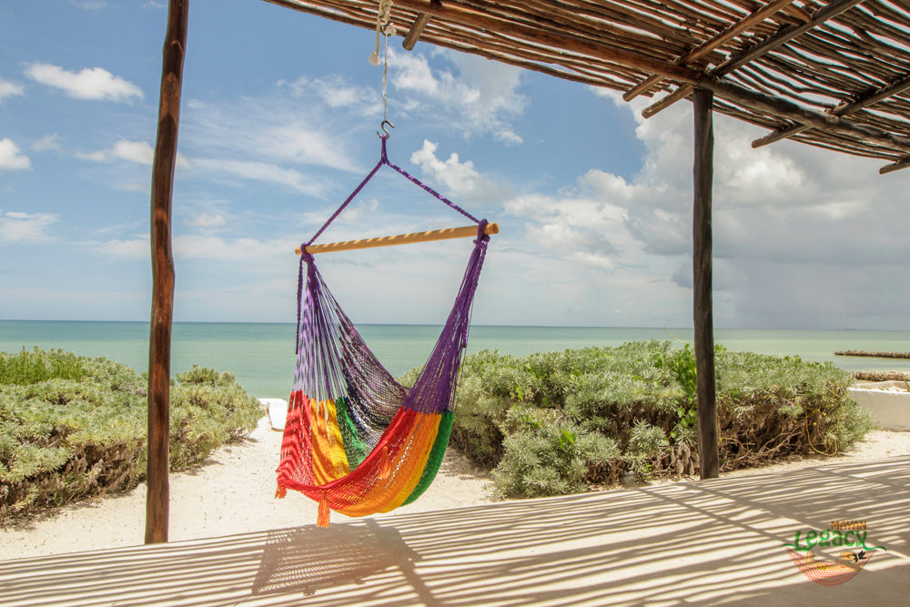 Mexican Hammock Swing Chair Rainbow