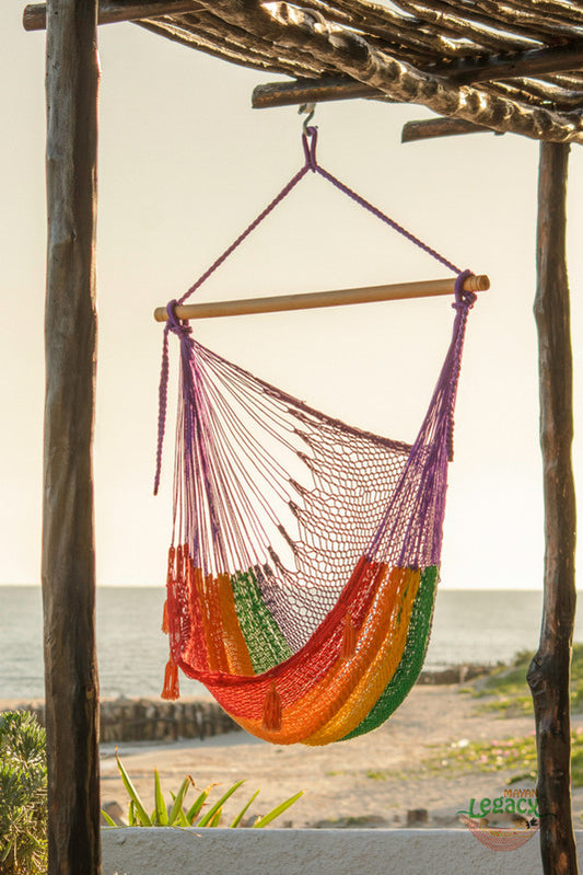 Mexican Hammock Swing Chair Rainbow