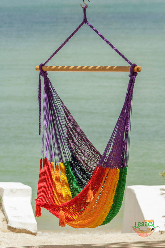 Mexican Hammock Swing Chair Rainbow