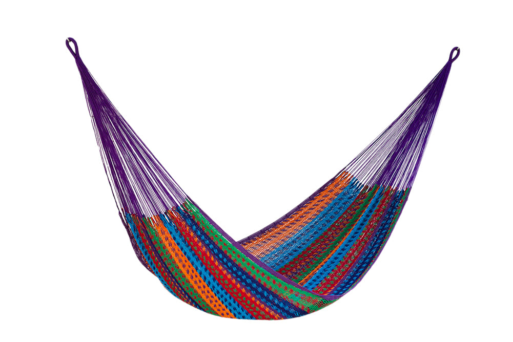 Queen Size Outdoor Cotton Hammock in Colorina