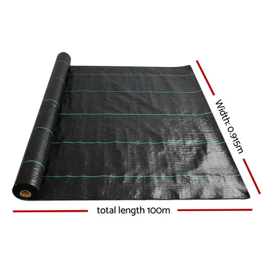 Instahut 0.915x100m Weed Mat Weedmat Control Plant