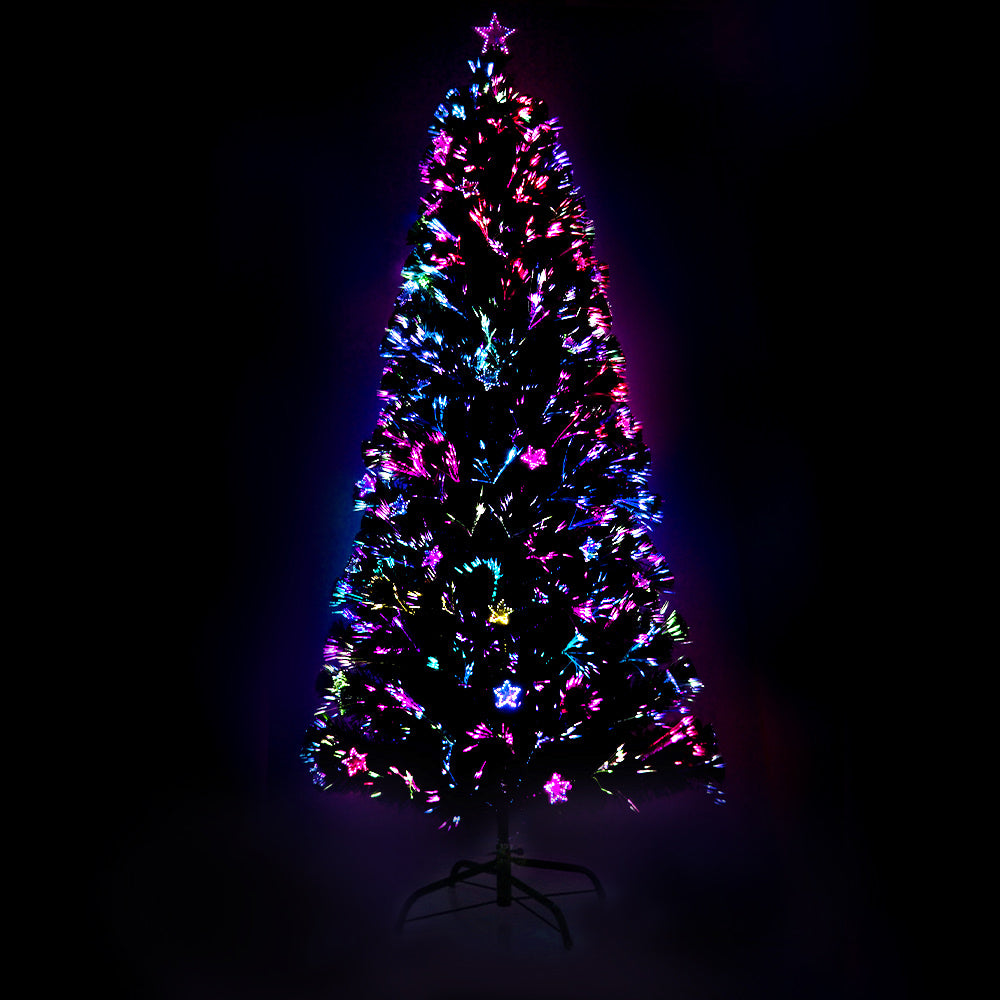 Jingle Jollys 1.8m Christmas Tree Optic Fibre LED Xmas tree Multi Colour