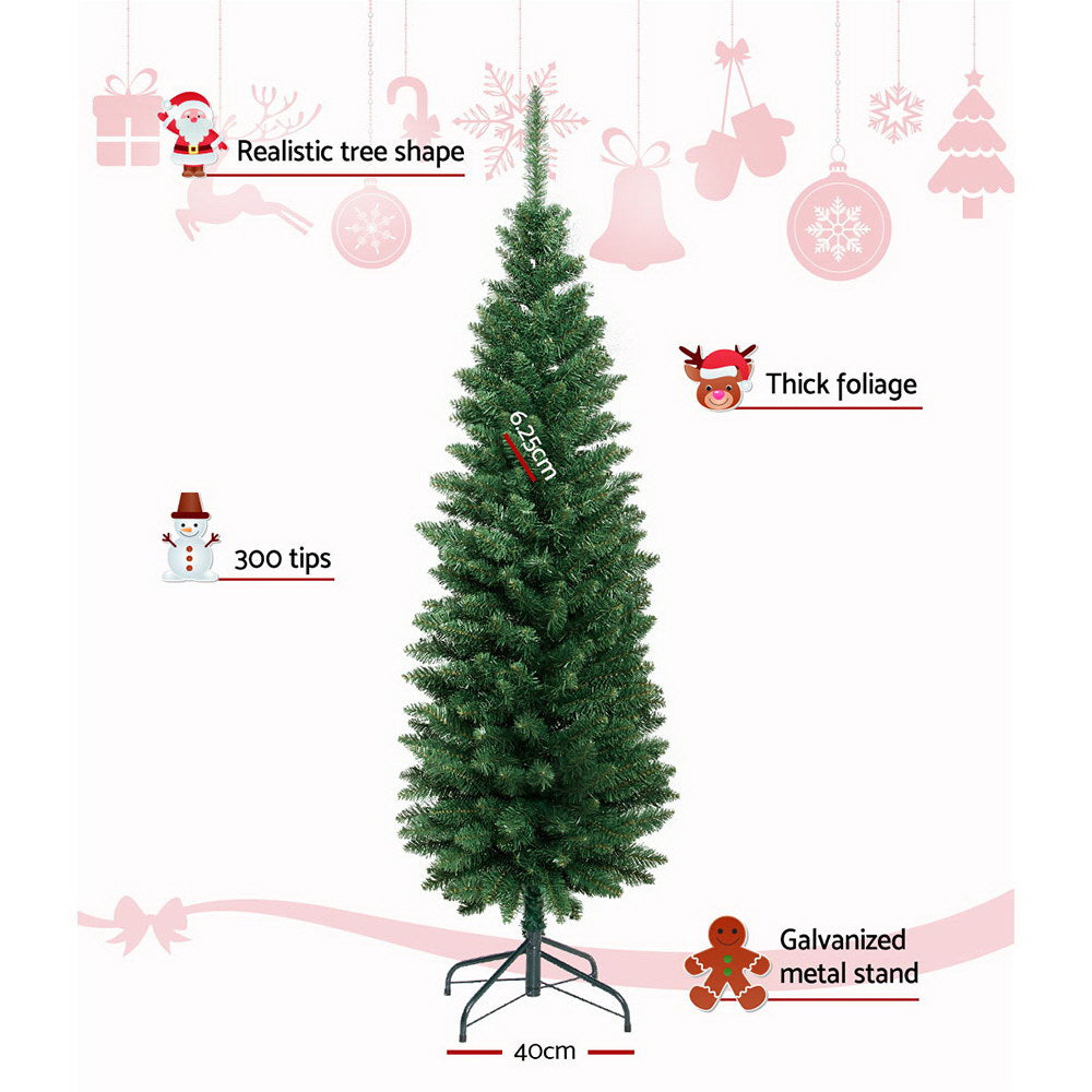 Jingle Jollys Christmas Tree 1.8m Xmas Tree Decorations Green 300 Tips