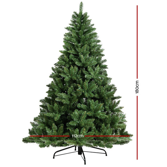 Jingle Jollys Christmas Tree 1.8m Green Xmas Tree Decorations 800 Tips