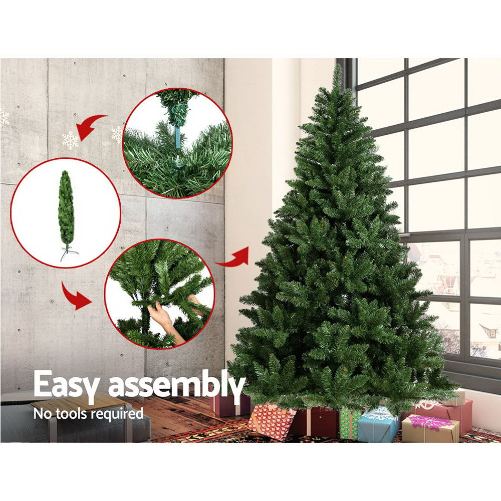 Jingle Jollys Christmas Tree 1.8m Green Xmas Tree Decorations 800 Tips