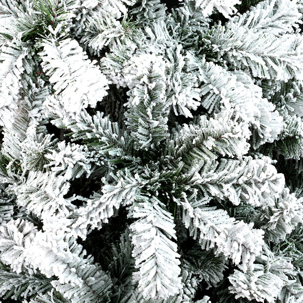 Jingle Jollys Christmas Tree 1.8m Snow Flocked Xmas Tree Decorations 520 Tips