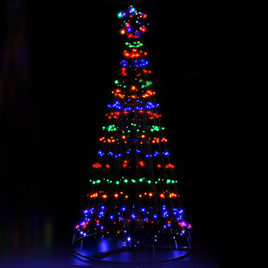 Jingle Jollys Solar Christmas Tree 2.1M 264 LED Xmas Tree Decor Multi Colour