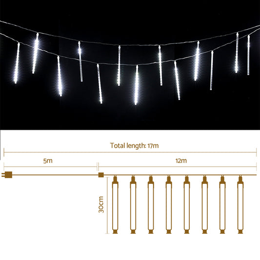 Jingle Jollys 12M Christmas Lights Shower Light 960 LED Falling Metor