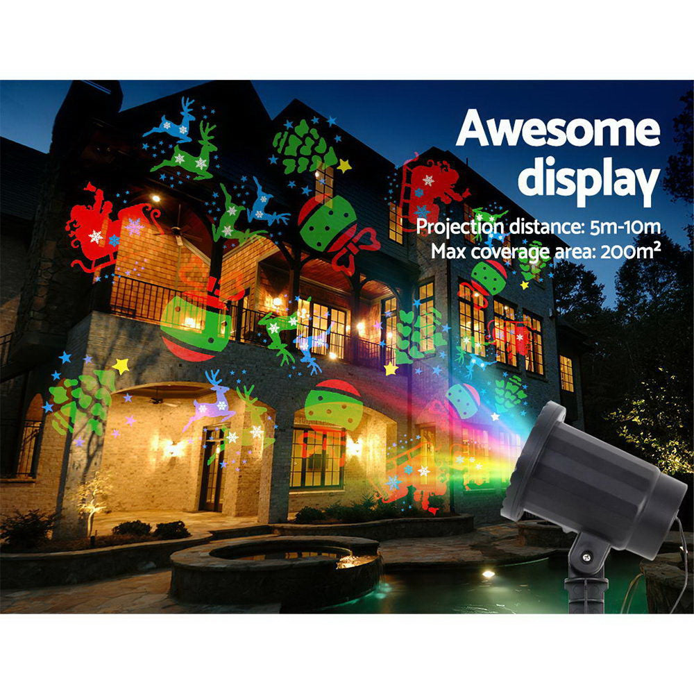 Jingle Jollys Christmas Lights Projector Light Outdoor Decorations Outdoor