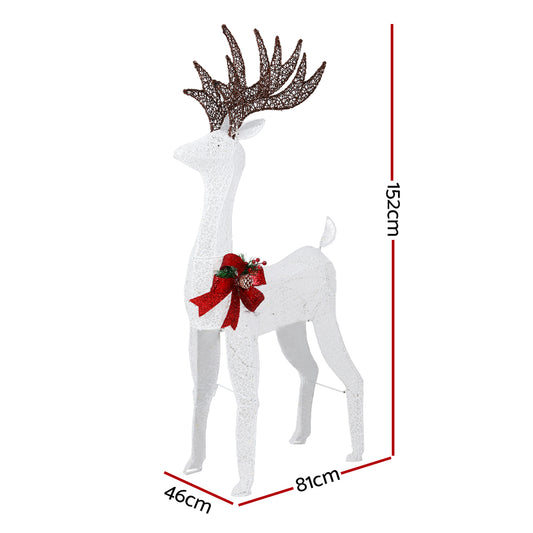 Jingle Jollys Christmas Lights 150cm Reindeer 100 LED Decorations