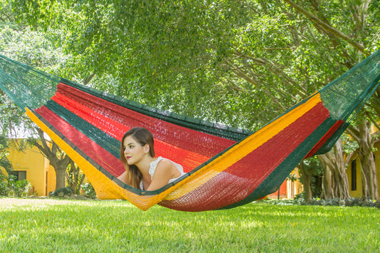 Queen Size Outdoor Cotton Hammock in Imperial